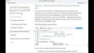 Generalized Random Forest tutorial code walk-through (Part 4)