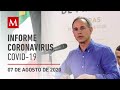 Informe diario por coronavirus en México, 07 de agosto de 2020