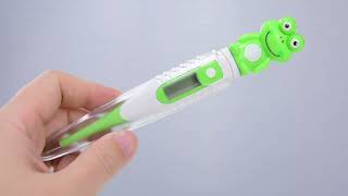HUAAN Pediatric Fever Rectal Thermometer for Children, Flexible Tip, 10 Second, DT-111G, Frog