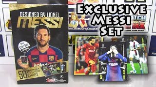 We're opening the brand new topps exclusive champions league 19/20
messi collection. this set features 50 cards that have been designed
and chosen by messi. ...