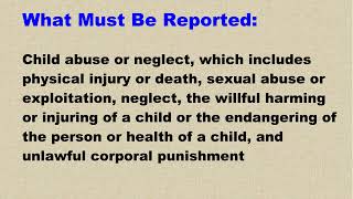 Safesport and CONRA Mandatory Reporter Guidelines