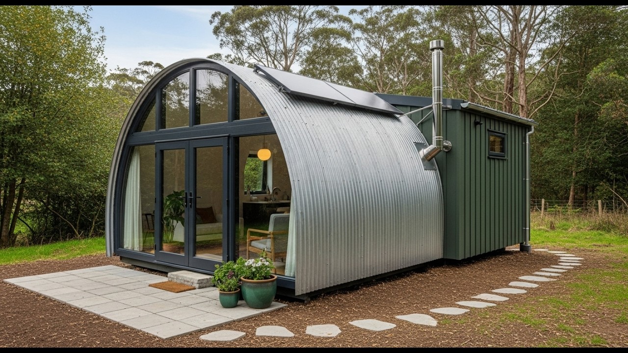 🏡 Проект крошечного дома-хижины Ниссен | Умные, стильные и экологичные идеи для жизни!