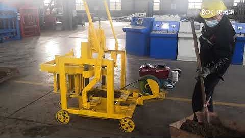 mobile diesel engine concrete hollow block making machine