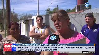 Denuncian hundimientos de viviendas en barrio San Alberto