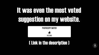 A lot of you guys have been asking me to photocopy water 💦
