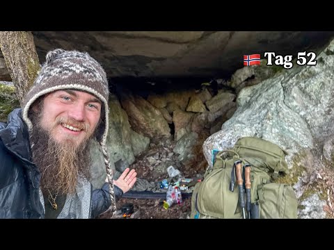 On Foot Through Scandinavia - I Sleep in a Cave in Norway