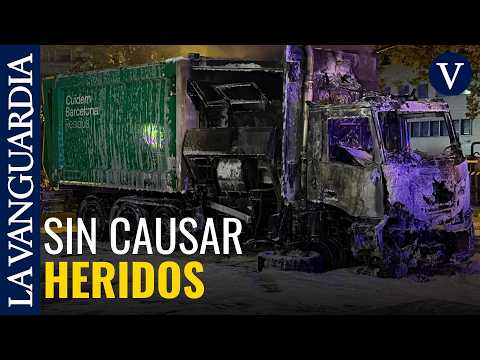Se incendia un camión de recogida de basura durante las fiestas de la Mercè sin causar heridos