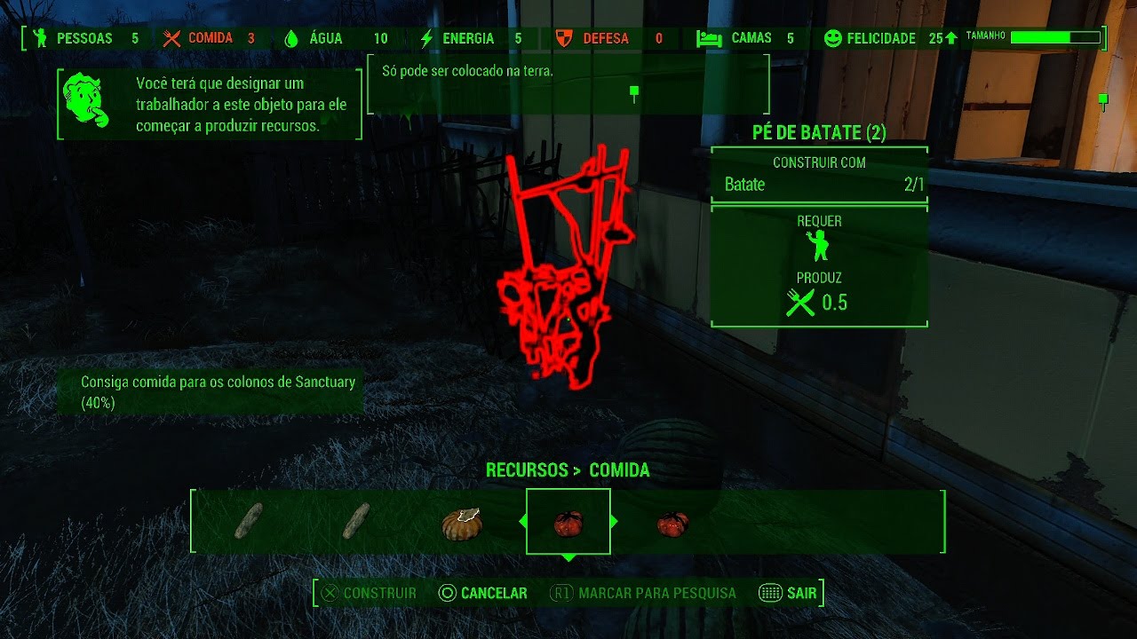 Fallout 4 [Ps4] Como conseguir comida para os colonos de Sanctuary