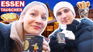 Wir TAUSCHEN essen auf dem WEIHNACHTSMARKT🎄🍫 (hab neue Lieblinge gefunden)