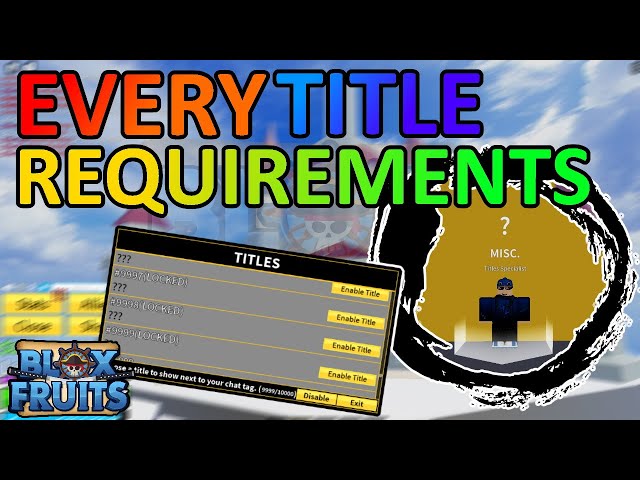 Unlocking Every r Title in Blox Fruits #roblox #bloxfruits
