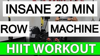 HIIT Workout  Insane 20 Minute Rowing Machine Workout