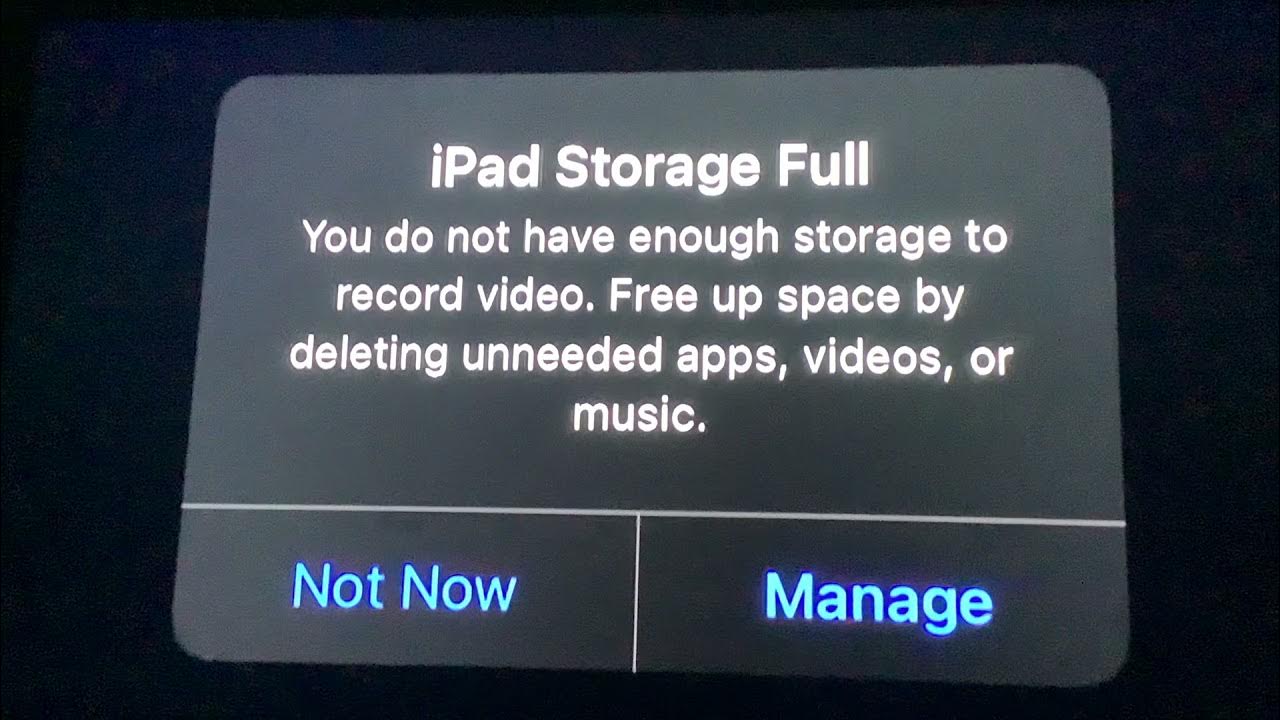 Why Is My Ipad Storage Full If I Have Icloud