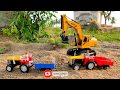 Hmt tractors trolley loaded sand  new excavator jcb machine i kids.