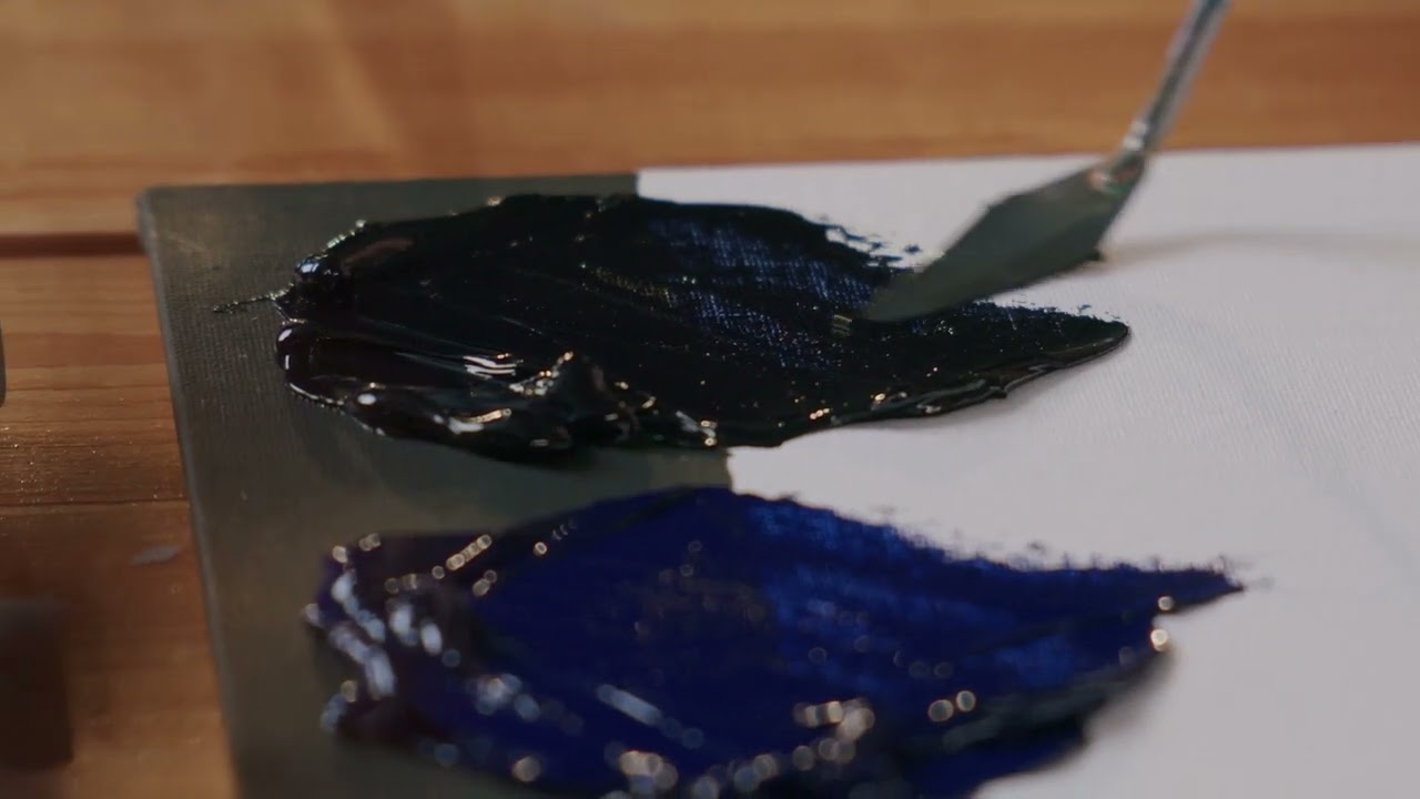 Blauwe kleuren mengen met Rembrandt Olieverf