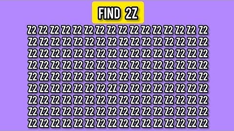 Challenge yourself to spot 2Z in 3 seconds #iqtest #trending #viral #riddles #youtubeshorts #Shorts