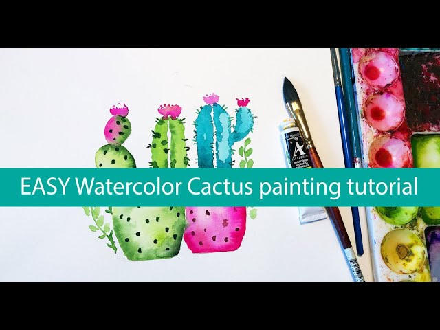 Succulent Garden Cactus Watercolor Art Painting Kit For Beginners Easy DIY  Paint by Number — Pink Puddle Studio