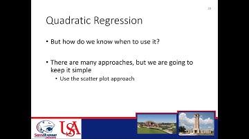 University of South Alabama BUS 255 - Applied Business Statistics II Week 10 - Quadratic Regression