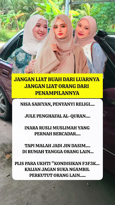 berpenampilan syar'i tapi dalam nya ? #artis #inararusli #nisasabiyan #jule #viral #rumahtangga