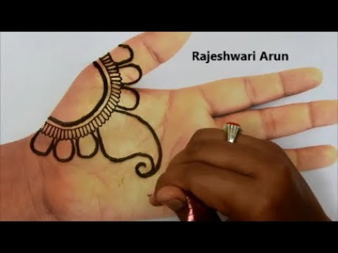 हाथों के लिए बहुत आसान और सुंदर मेहंदी डिजाइन,सरल गोल टिक्की मेहंदी डिजाइन,  New Stylish mehndi 2019 - YouTube