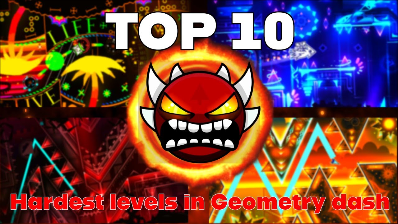 TOP 10 HARDEST LEVELS IN GEOMETRY DASH 2025 - YouTube