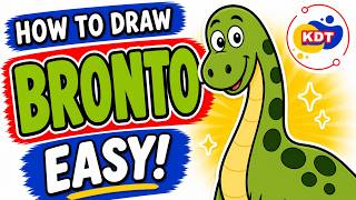 DRAWING FOR KIDS - How to draw a Brontosaurus | Dinosaur - Easy DRAWING FOR KIDS - How to draw a Brontosaurus | Dinosaur - Easy