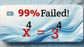 A Nice Olympiad Exponential Problem | Math Olympiad | How to Solve for 'X' |