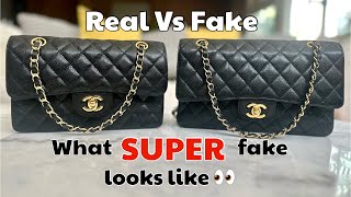 Chanel Classic Flap: Real vs Super Fake - Can YOU Spot the Difference? Must-Watch Comparison!