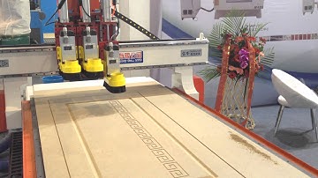 Three heads cnc router machine for wood and cabinet
