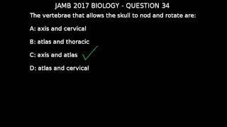 Q34 - JAMB Biology 2017 Past Questions and Answers screenshot 5
