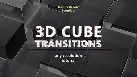 3D Cube Transitions DaVinci Resolve Templates