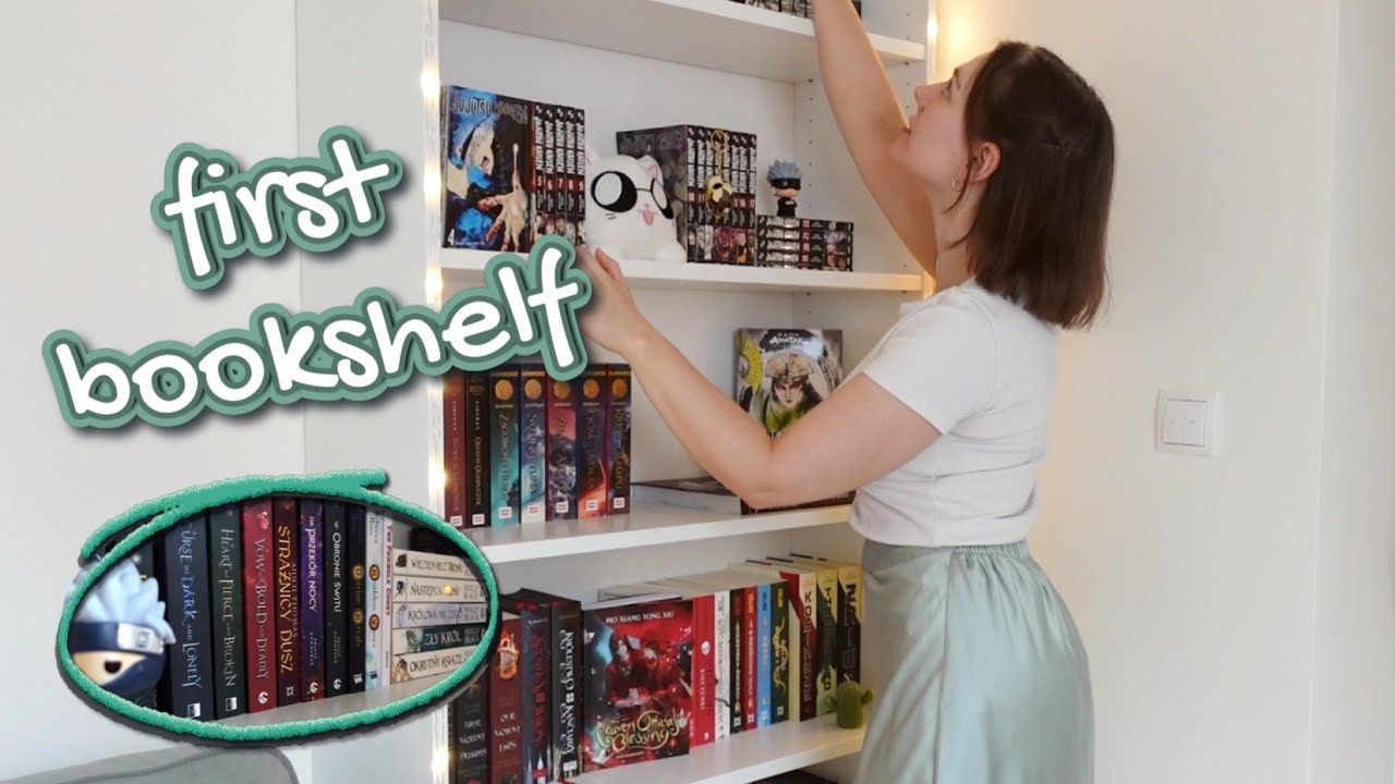 building and organizing my first ever bookshelf - YouTube