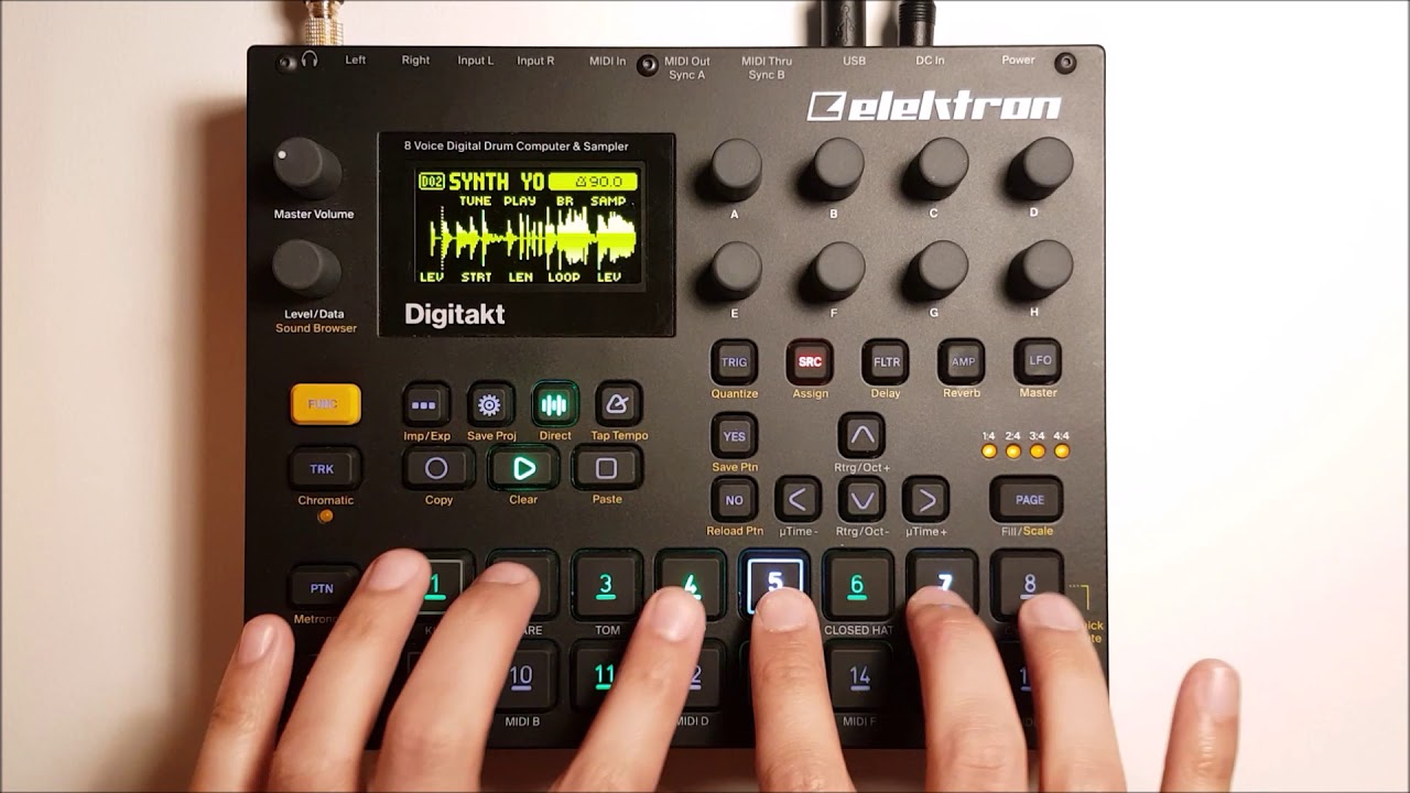 'synthesizers, yo' sample challenge Digitakt YouTube