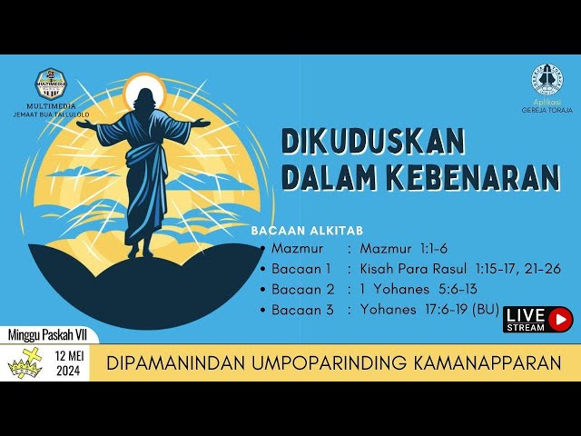 Ibadah Minggu Live Streaming Jemaat Bua Tallulolo | Minggu, 12 Mei 2024 class=