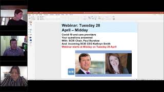 Webinar recording: COVID-19 and Care Providers