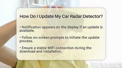 How Do I Update My Car Radar Detector? - Talking Tech Trends