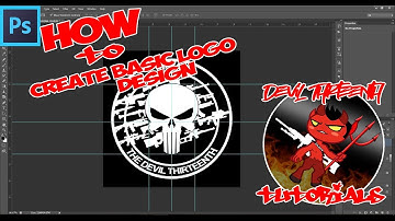 how to create basic logo design in photoshop (DevilThirteenthTutorials)