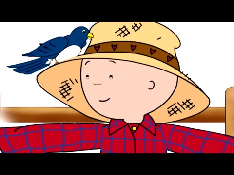 Funny Animated Cartoon Caillou |  Shoo, Shoo Bird, Fly Away |  Animated Funny Cartoons For Children