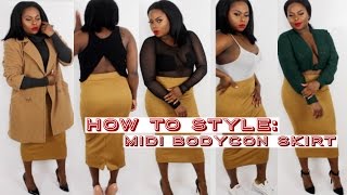 Midi Bodycon Skirt | Lookbook ...