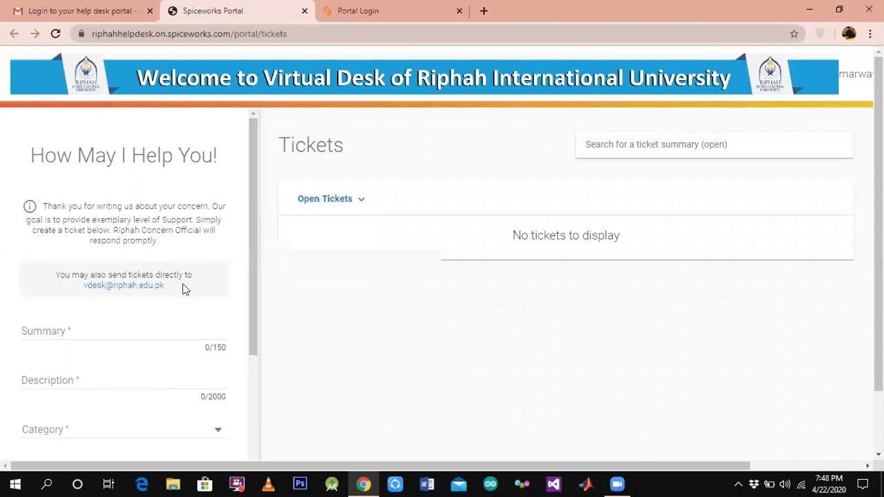 How to Make Query on Student Complaint Management system FC RIU