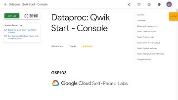 Dataproc: Qwik Start - Console GSP103