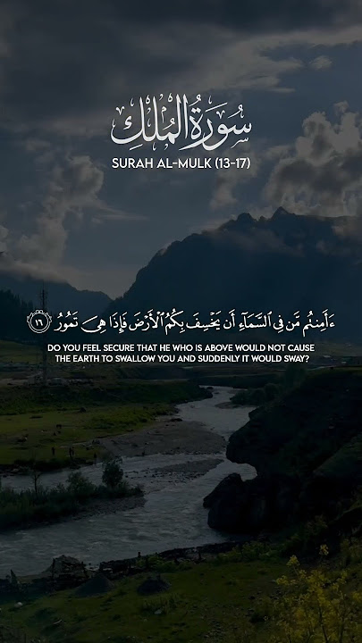 Surah Mulk verse 13-17 beautiful recitation #surahmulk #almulk #surahmulkfull #quran #shortsfeed