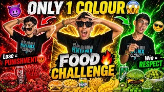 ONLY 1 COLOUR FOOD CHALLENGE 🔴🟡🟢 | Lose = Punishment 😱🔥 | Epic Funny Challenge Video#buntyvlog 