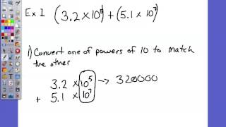 8.1-3A Adding and Subtracting Numbers in Scientific Notation