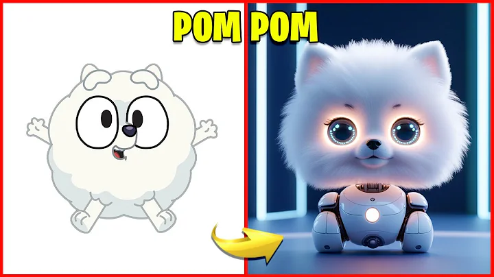 Guess Bluey Characters ROBOT Version 🤖🐩 and Guess The Voice | Pom Pom, Bingo, Coco