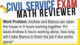 MATH Work Problems Part 3 | UPCAT | Civil Service Exam | LET Reviewer