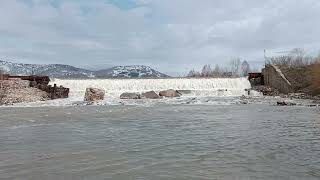 Разрушенная плотина Тишинского водохранилища 16.04.2024 издаля
