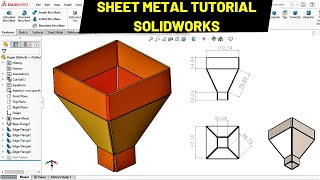 3D CAD Model of HOPPER in SolidWorks | Sheet Metal Tutorial