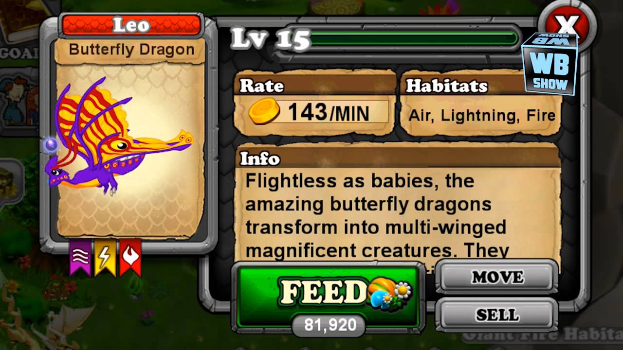 How to breed Butterfly Dragon 100 Real! DragonVale! wbangcaHD