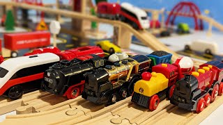 BRIO Wooden railway.Locomotive Train, Metro Train & IKEA Train LILLABO, Paper Roads.