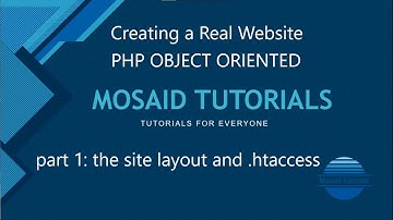 creating a real website with php object oriented -  part 1 :  the site layout and  .htaccess